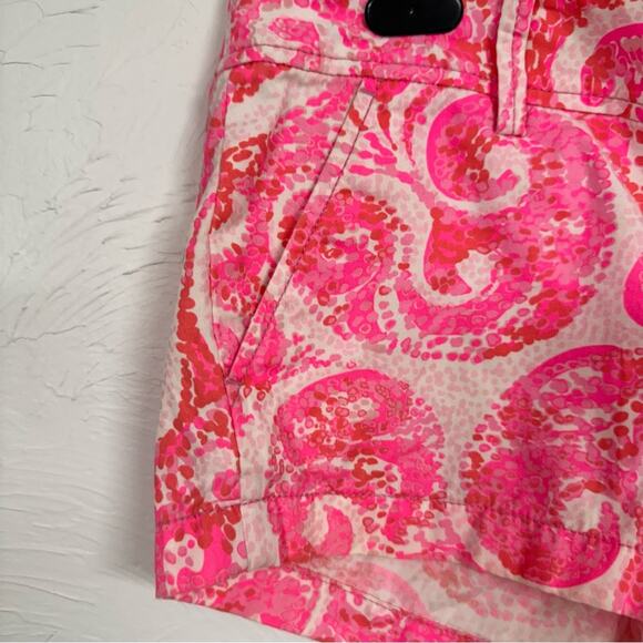 Lilly Pulitzer The Walsh Shorts Pink Paisley Womens 2 Summer Beachy Barbie Core - Picture 4 of 10